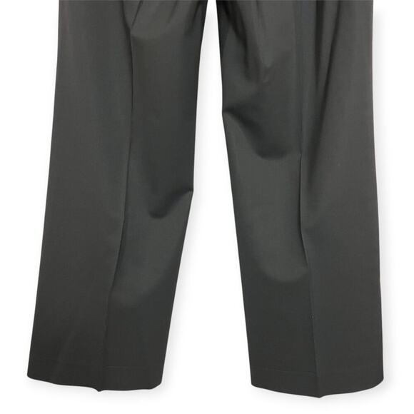 Lafayette 148 Barrow Wide Leg Virgin Wool Trousers SIZE 14 Black High Rise Pants - Picture 8 of 8